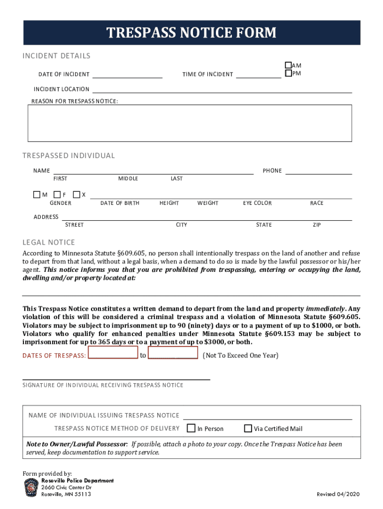 Ontario Trespass Property Act Question? Blue Line Forums  Form