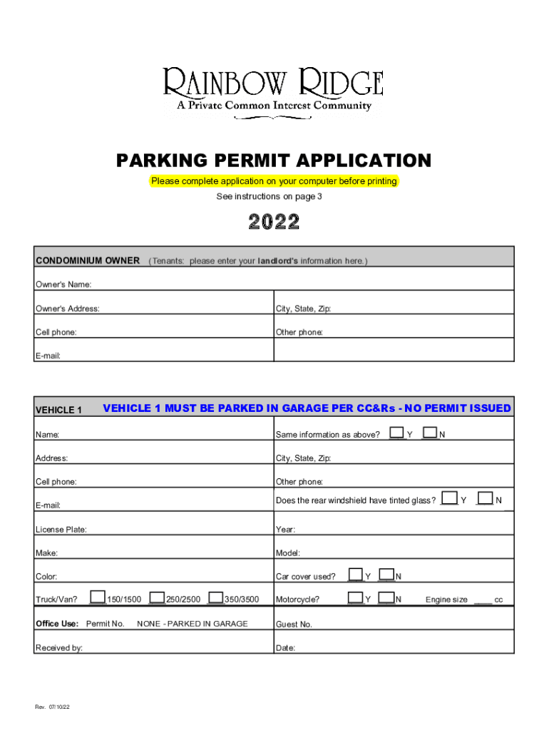 Downtown Permit Parking City of Champaign  Form