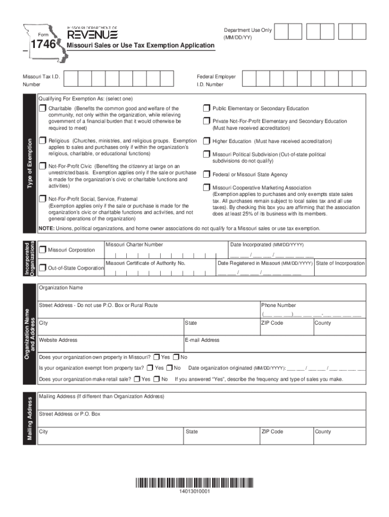 Form 1746 Forms and Manuals MO Gov