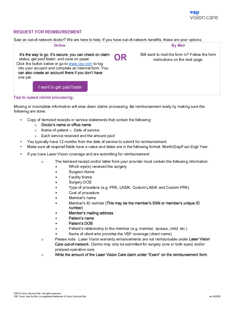  Request for Reimbursement Request for Reimbursement 2023-2024