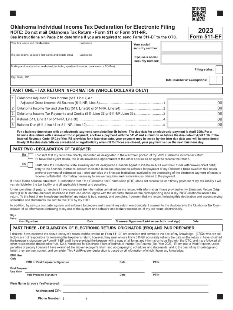  Oklahoma State Tax Filing 2023-2024