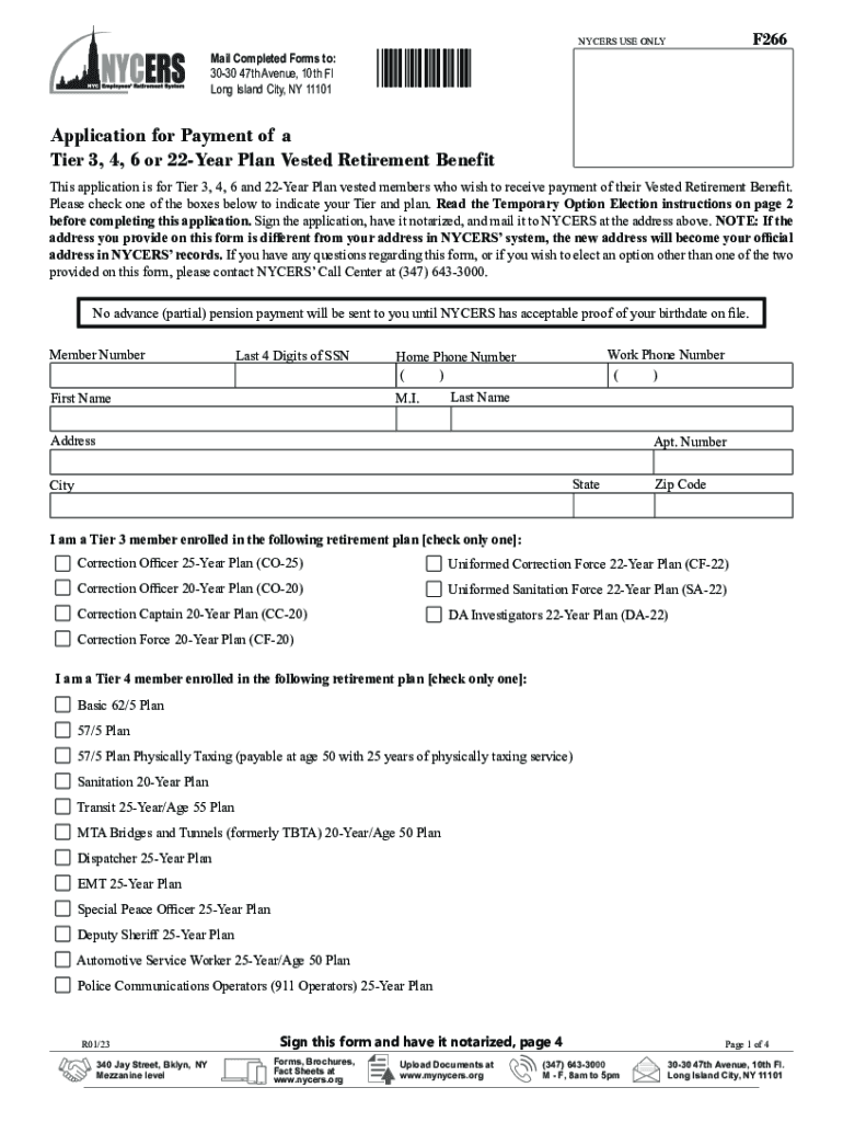  Application for Payment of a Tier 3, 4, 6 or 22 Year Plan 2023-2024