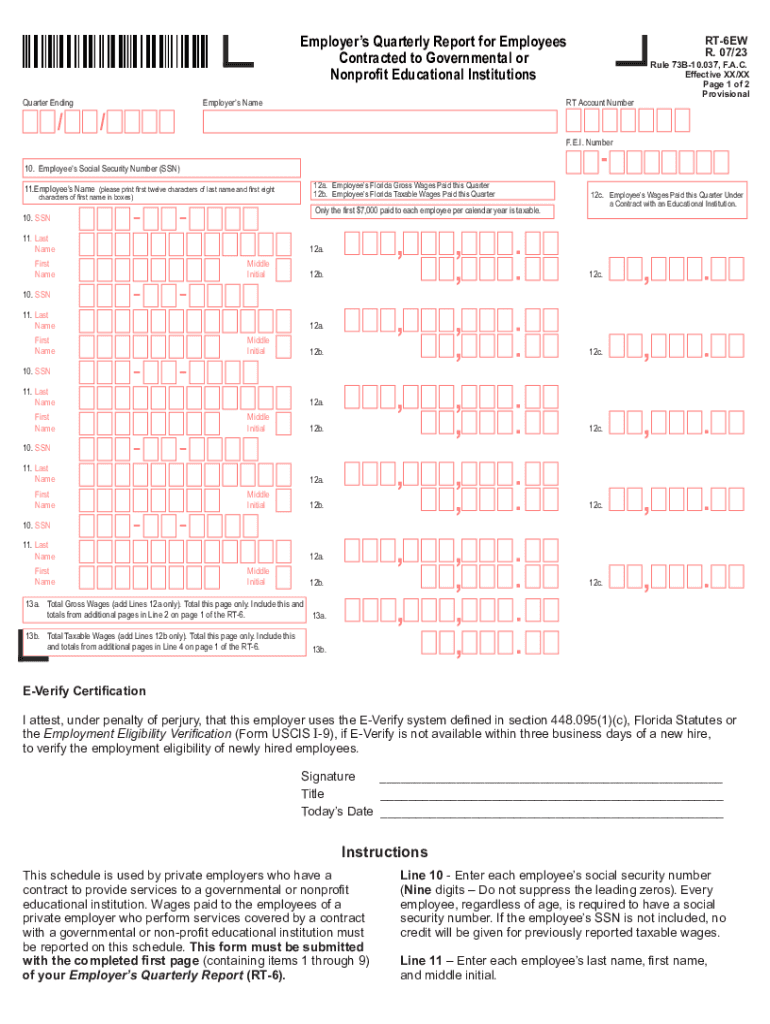 Employer S Quarterly Report for Employees Contract  Form