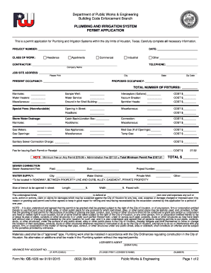  CE1020 Plumbing Permit Application DOC 2015