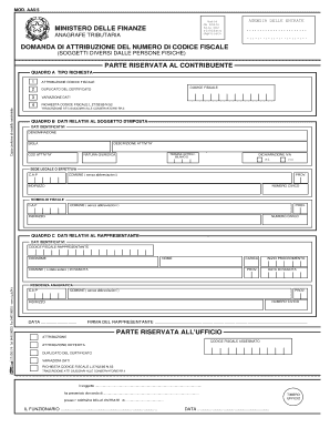 Modello Aa5 5  Form