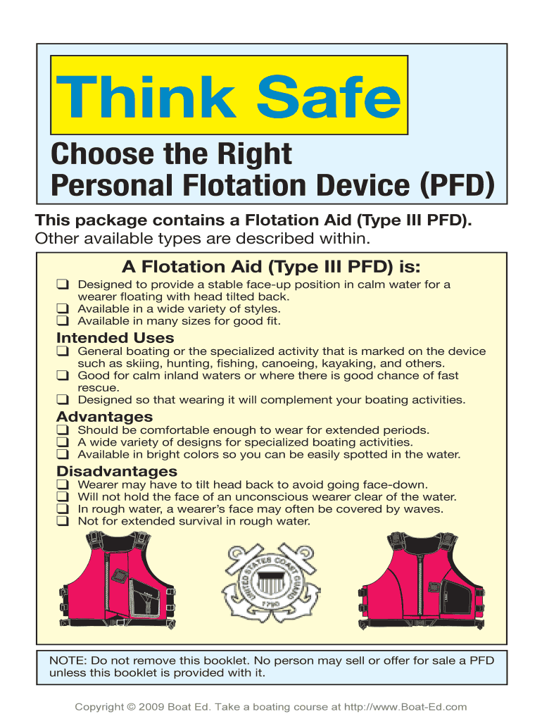 Safe Pfd  Form