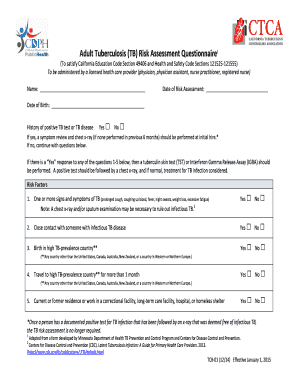 Tb Risk Assessment  Form