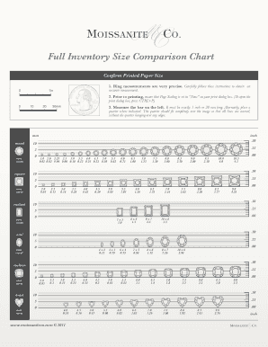 Full Inventory Size Comparison Chart  Form