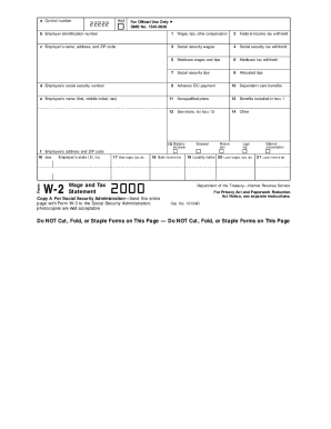 2000 W-2 form