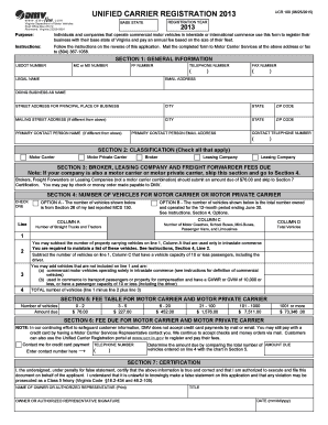 UCR 100 Virginia Department of Motor Vehicles Dmv Virginia  Form