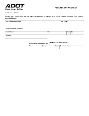 Release of Interest  Form 2015-2024