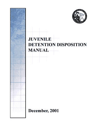 Juvenile Detention Disposition Manual Juvenile Detention Disposition Manual Www2 Courtinfo Ca  Form