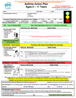 Asthma Action Plan  Form