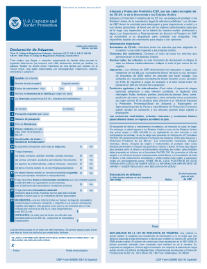 Hoja De Aduana Usa  Form