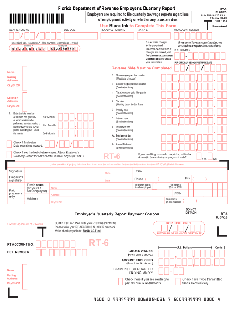  Florida Department of Revenue Employer S Quarterly 2015