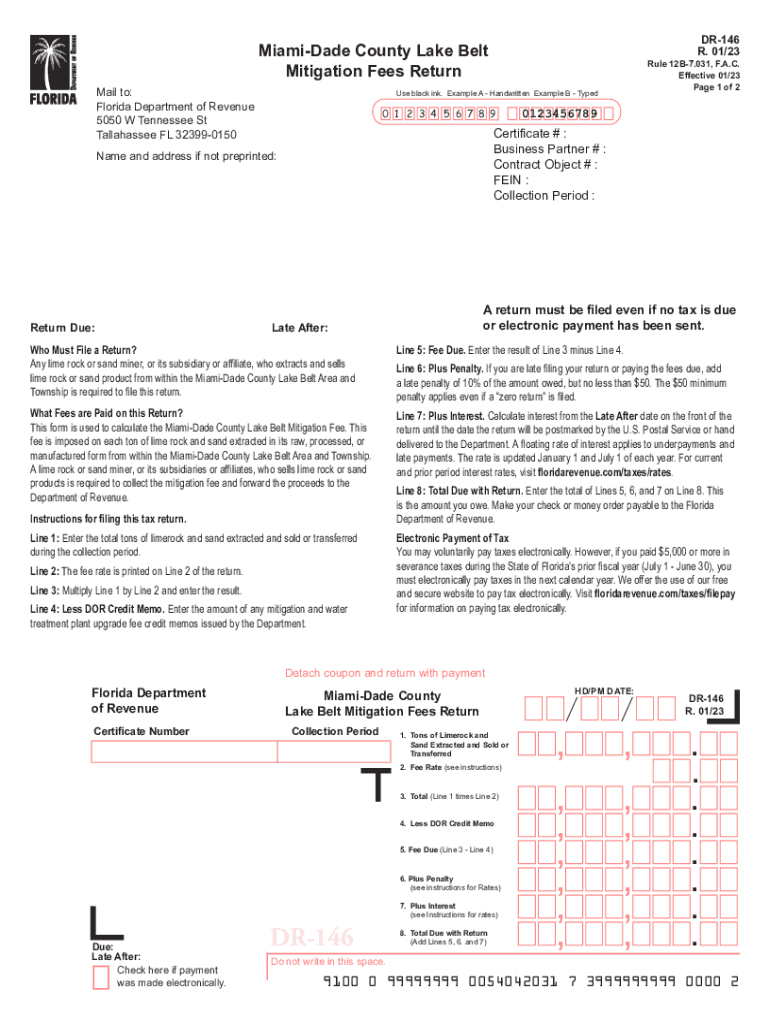  DR 146 R 0123 Miami Dade County Lake Belt Mitiga 2019