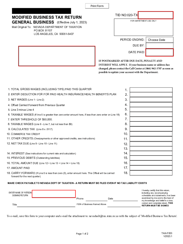 Introduction to Nevada Commerce Tax Video Training Series  Form