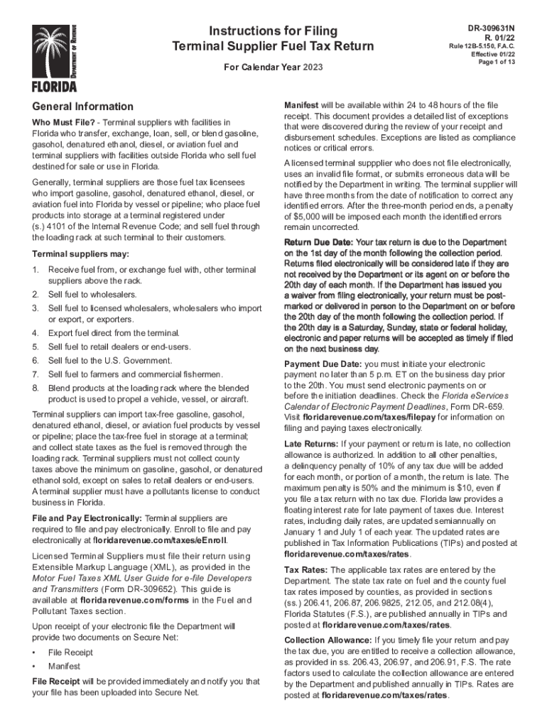  Instructions for Filing WholesalerImporter Fuel Tax Return 2022