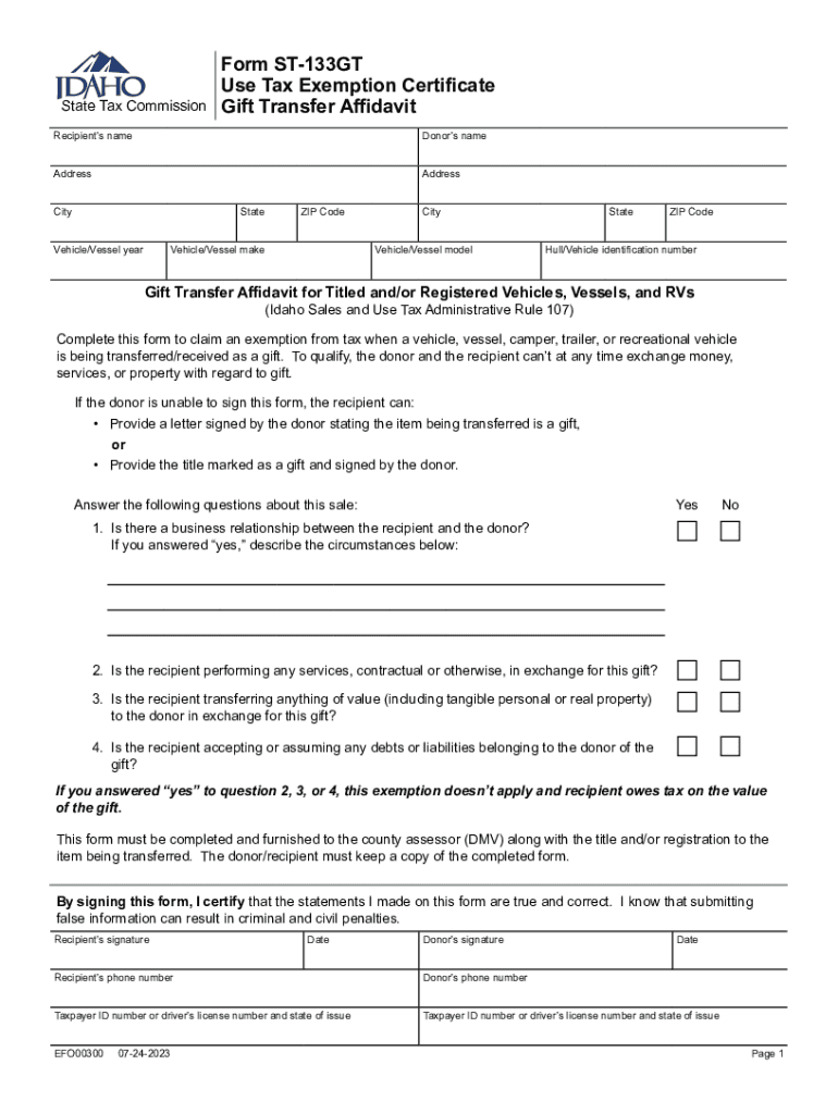 Sales or Use Tax Exemption CertificateMotor Vehicles  Form