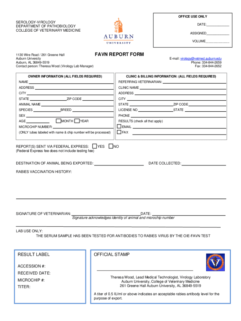  SOLUTION Auburn Serology Virology Favn Form 2016