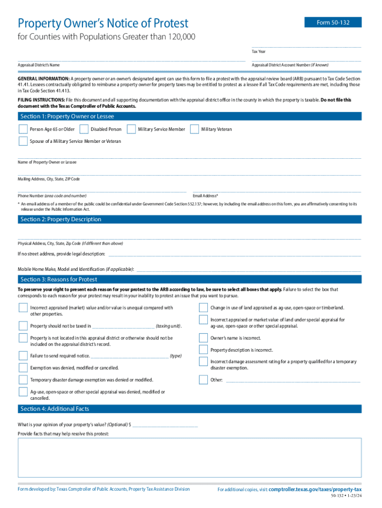 Form TX Comptroller 50 132 Fill Online, Printable