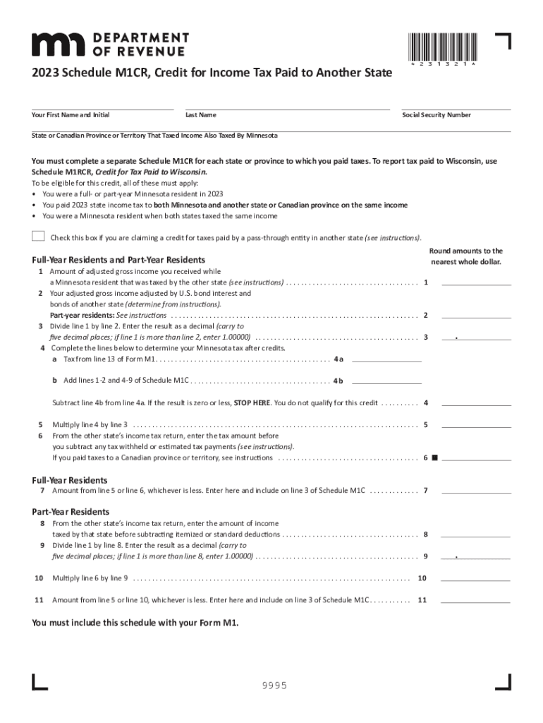 What Credit is Available for Taxes Paid to Another State? Form