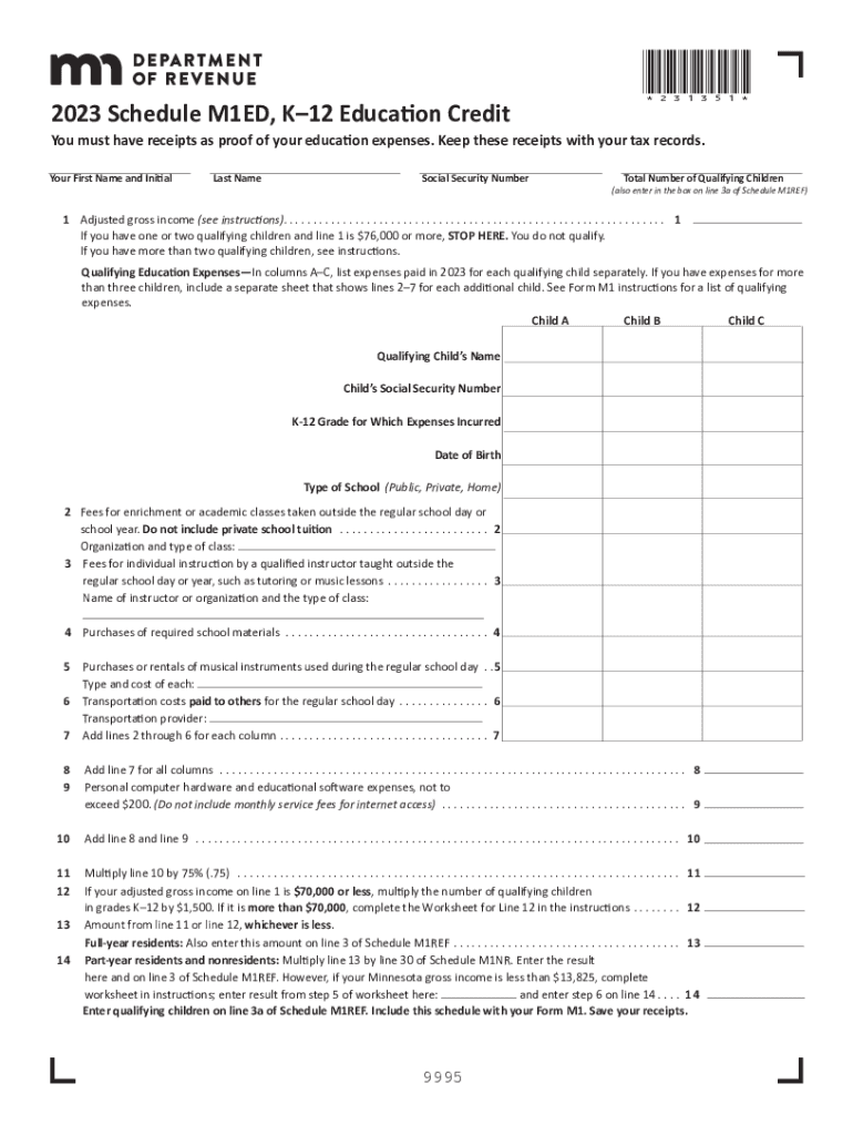 Income Tax Fact Sheet 8, K 12 Education Subtraction and  Form