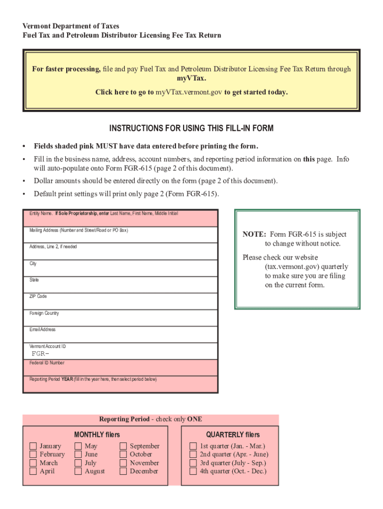 Vermont Petroleum Licensing Search  Form