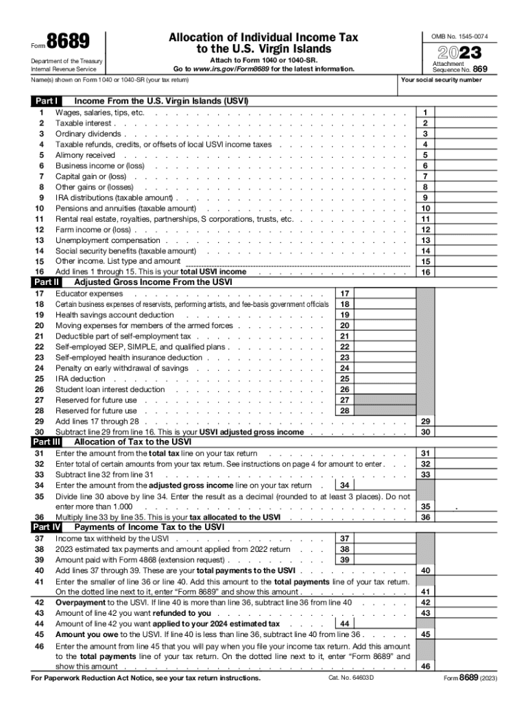 Desktop Form 8689 Allocation of Individual Income Tax to