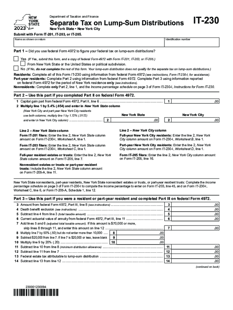  Instructions for Form it 230 Tax NY Gov New York State 2023-2024