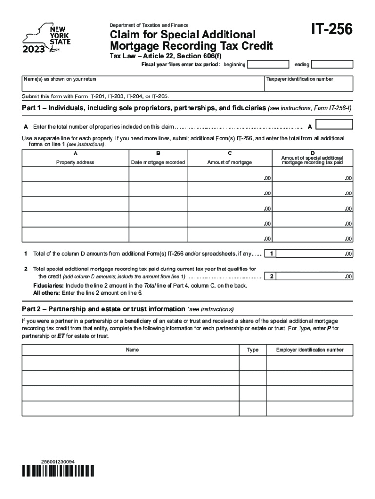  Form it 256 Claim for Special Additional Mortgage 2023-2024