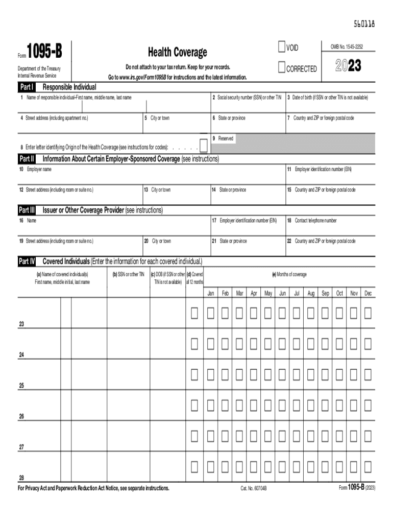 IRS Form 1095 B Questions and Answers