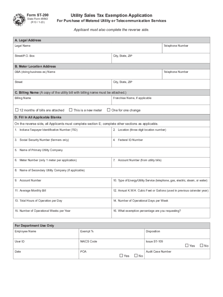 Indiana Sales Tax Fill Out &amp;amp; Sign Online  Form