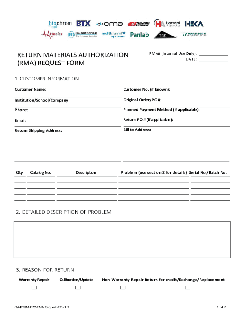  QA FORM 027 RMA Request REV 1 2 003 DOCX 2018-2024