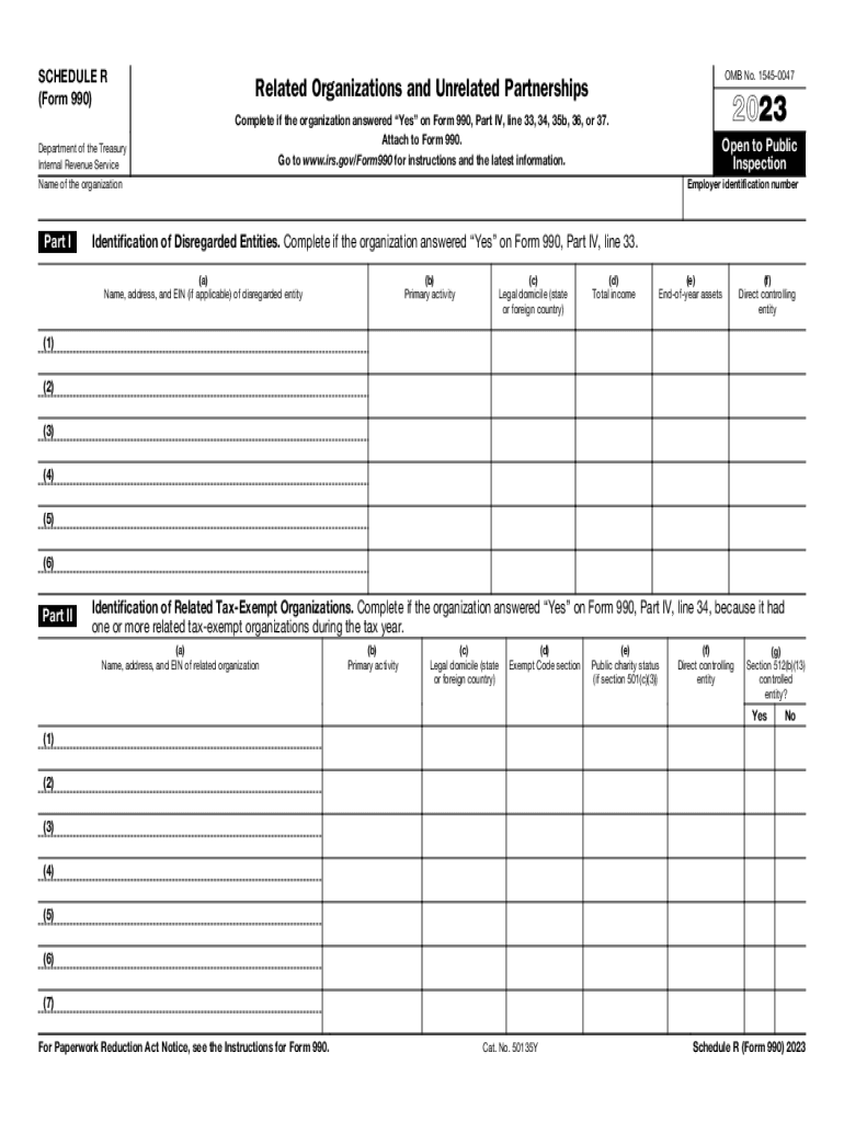  Form Schedule R F 990 Schedule R F 990 Related 2022