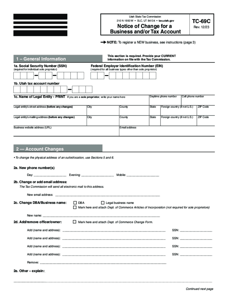  Updating Business Information Utah State Tax Commission 2021