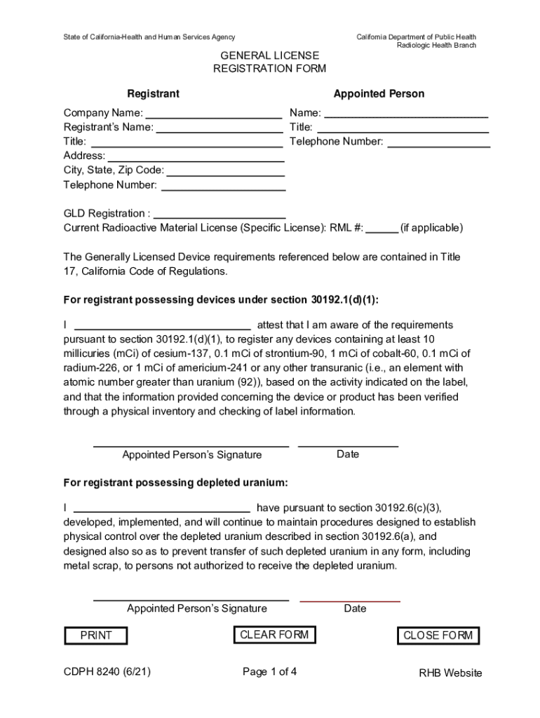  General License Device Registration Form 2021-2024