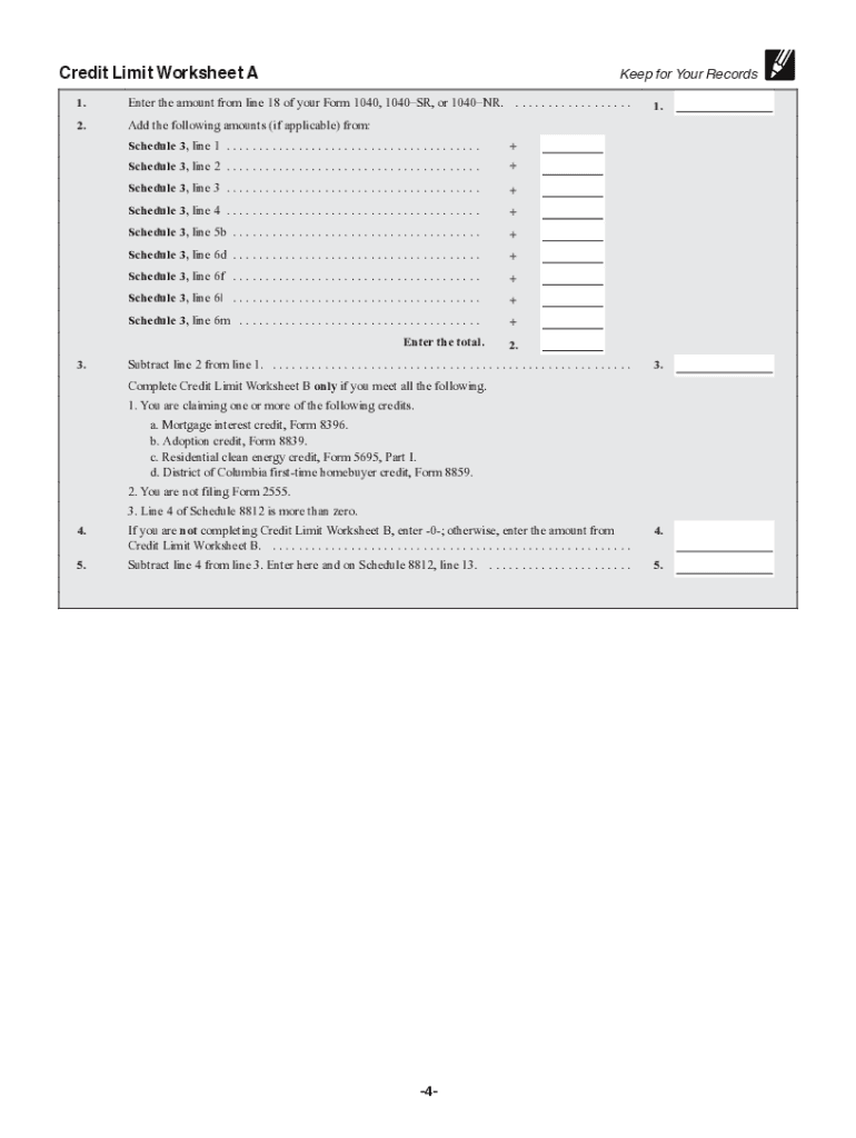  Instructions for Schedule 8812 Instructions for Schedule 8812, Credits for Qualifying Children and Other Dependents 2022