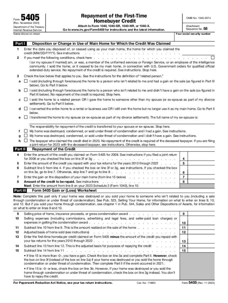  Who Must Complete Form 5405 Repayment of First Time 2022