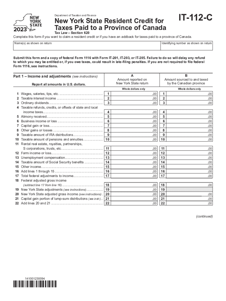  Instructions for Form it 112 C Tax NY Gov 2023-2024