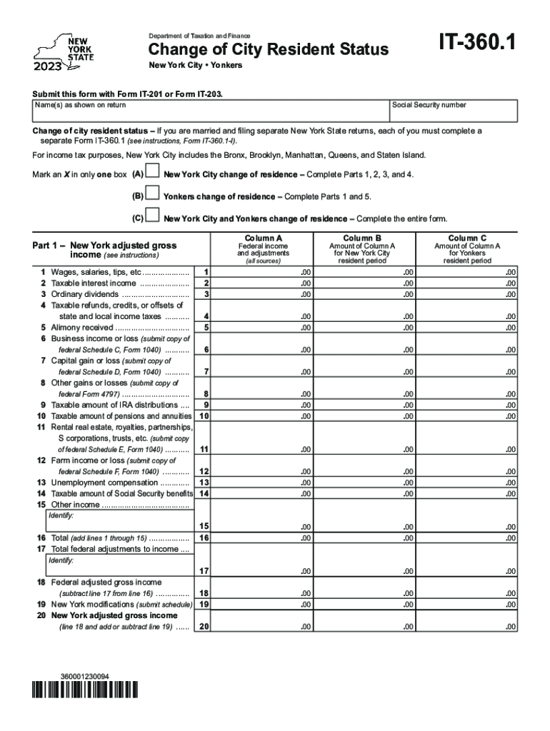  Form it 360 1 Change of City Resident Status Tax Year 2023-2024