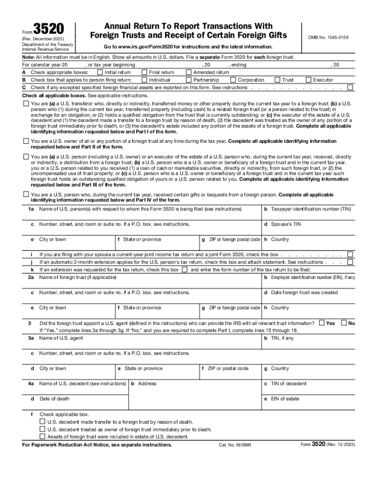  Form 3520 2023-2024