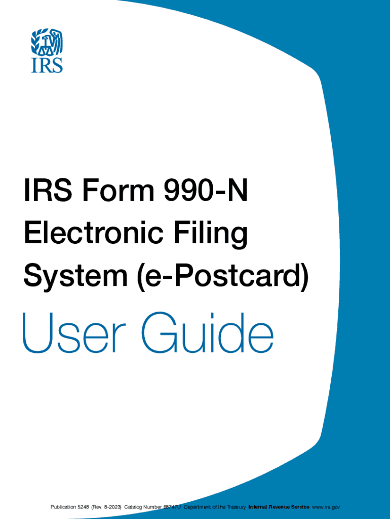 Annual Electronic Notice Form 990 N for Small Organizations 2023-2024