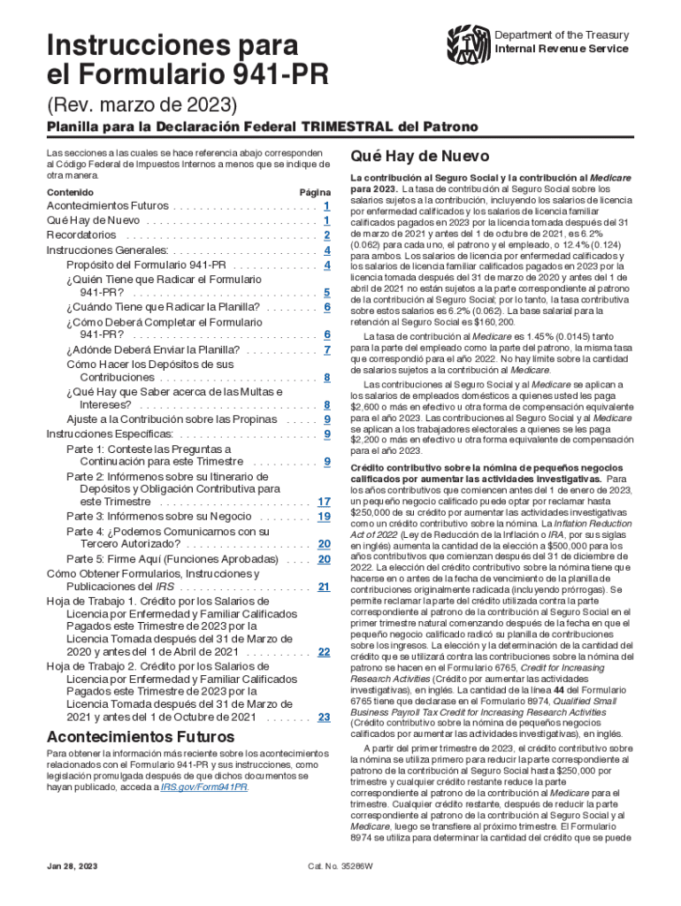  IRS Publication 179 Circular PR, Gua Contributiva Federal 2023-2024