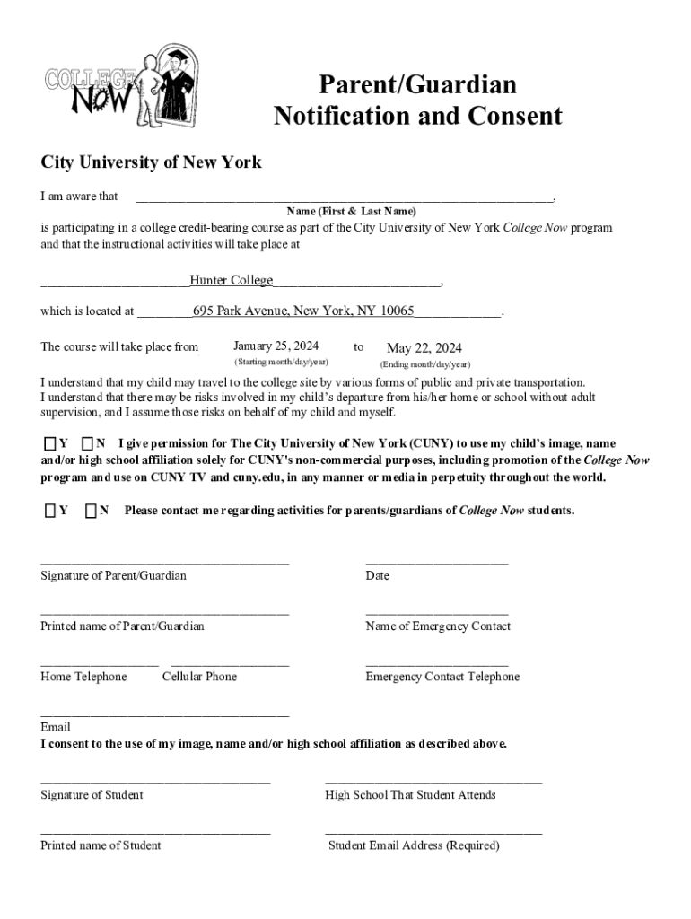  Parent Consent Form ,,,, ParentGuardian Notification 2023-2024