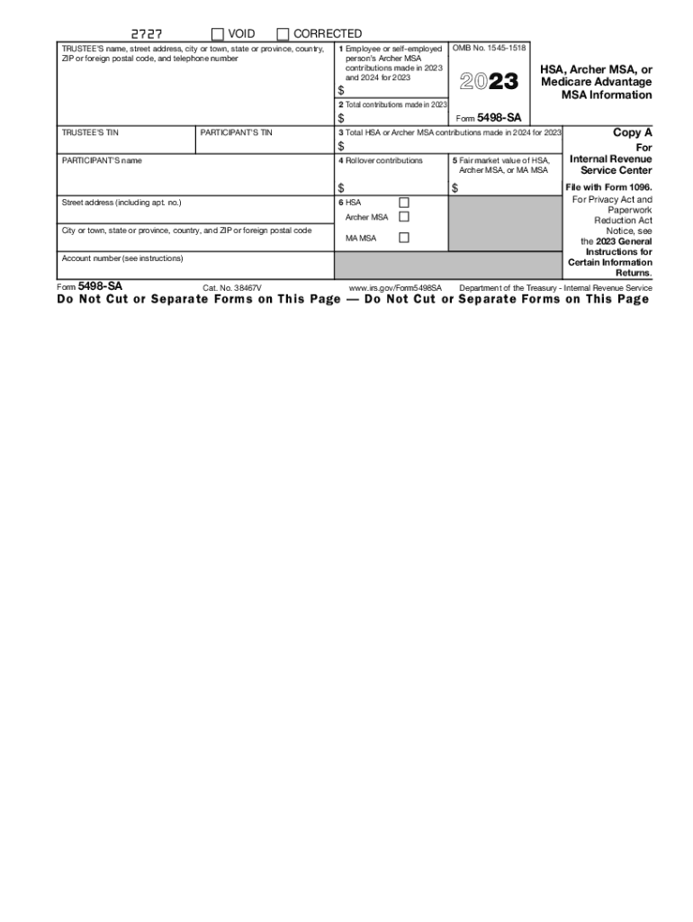  Form 5498 Sa 2023-2024