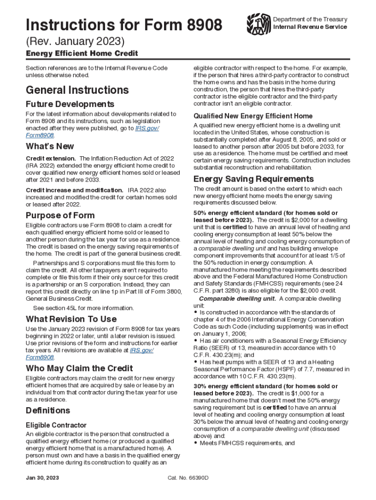  IRS Form 8908 Walkthrough Claiming the Energy Efficient 2023-2024