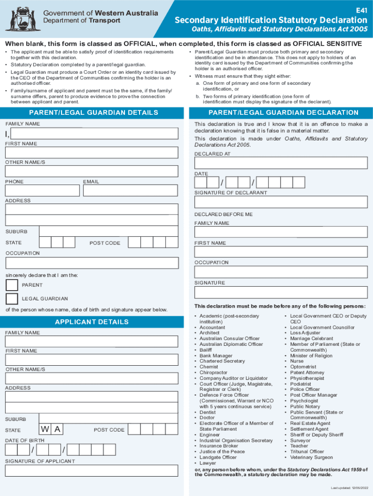  E41 Form Fill Out and Sign Printable PDF Template 2022-2024