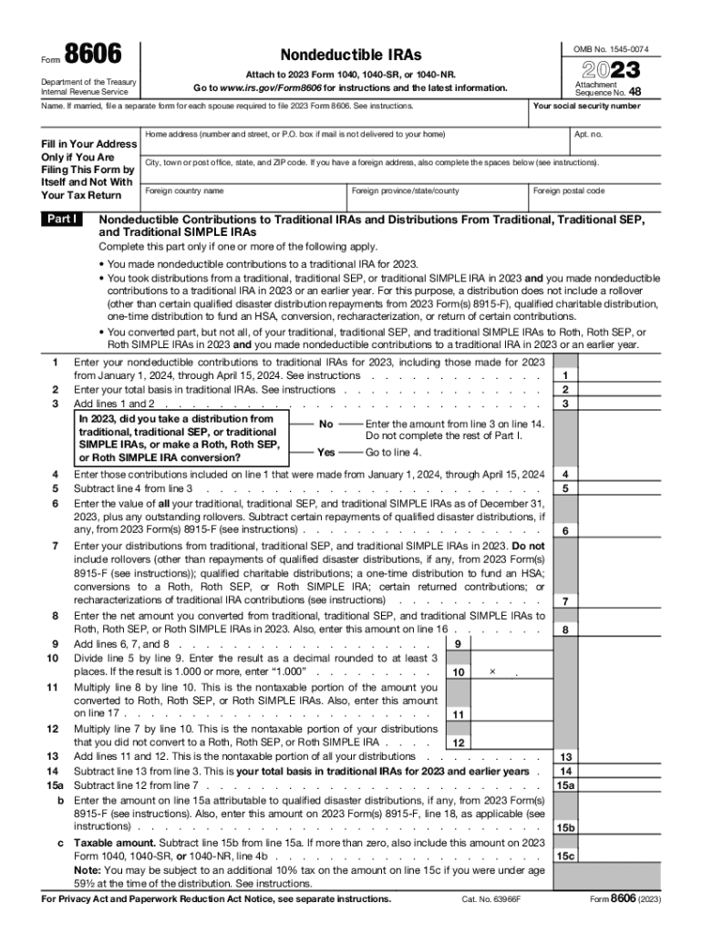  Form 8606 2023-2024