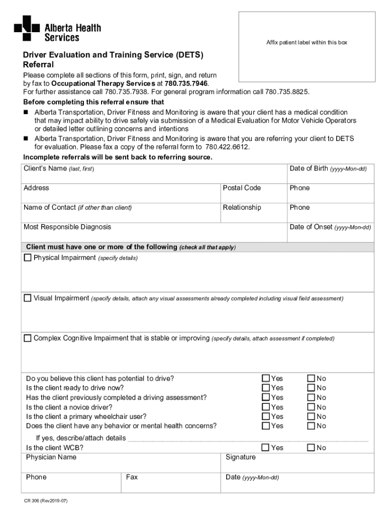 Online Referral Form Evolution Occupational Therapy